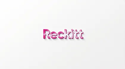 Logo de Reckitt Benckiser - empresa de bienes de consumo global socio de CPCON para gestión de activos fijos y valoración